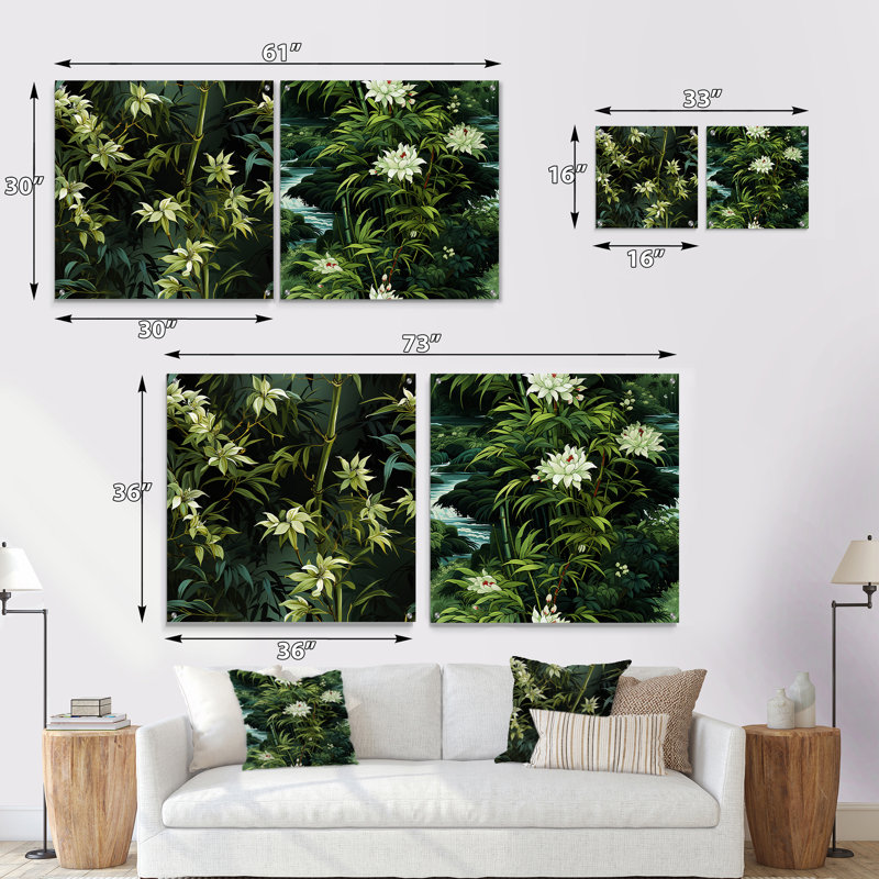 Cordural - Ensemble de 2 art mural en verre acrylique, H 16 po x l 33 po