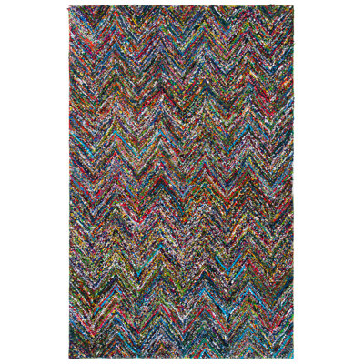 Nantucket Hand Tufted Cotton Pile Chevron Rug