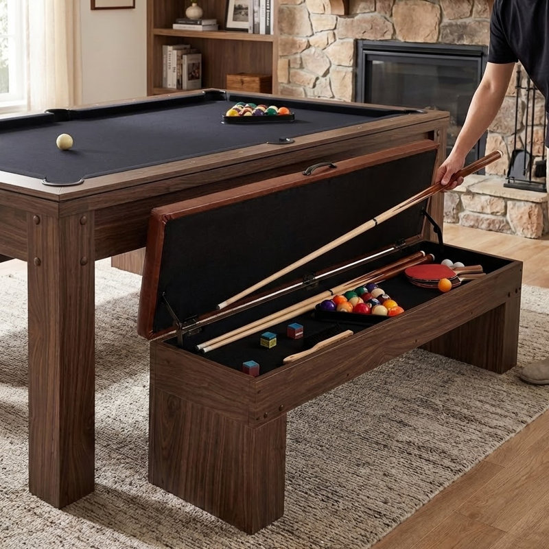 Table multi-jeux 7-en-1 7-en-1 avec table de billard, tennis de table et table de billard