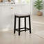 Tabouret en bois massif avec siège rembourré Bartonville-929350070-844602782