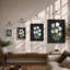 White Tulips On Navy Botanical - Print-860558580-860558587