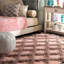 Tapis géométrique rose Ferndown-1142568692