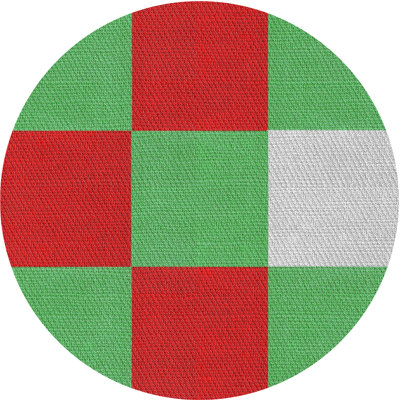 Tapis rouge/vert à motifs Amante
