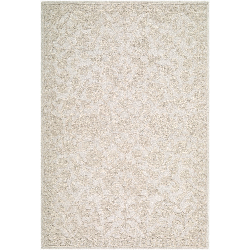 Konya Handmade Area Rug, Rectangle 8' x 10', Ecru/Ivory/Sandstone