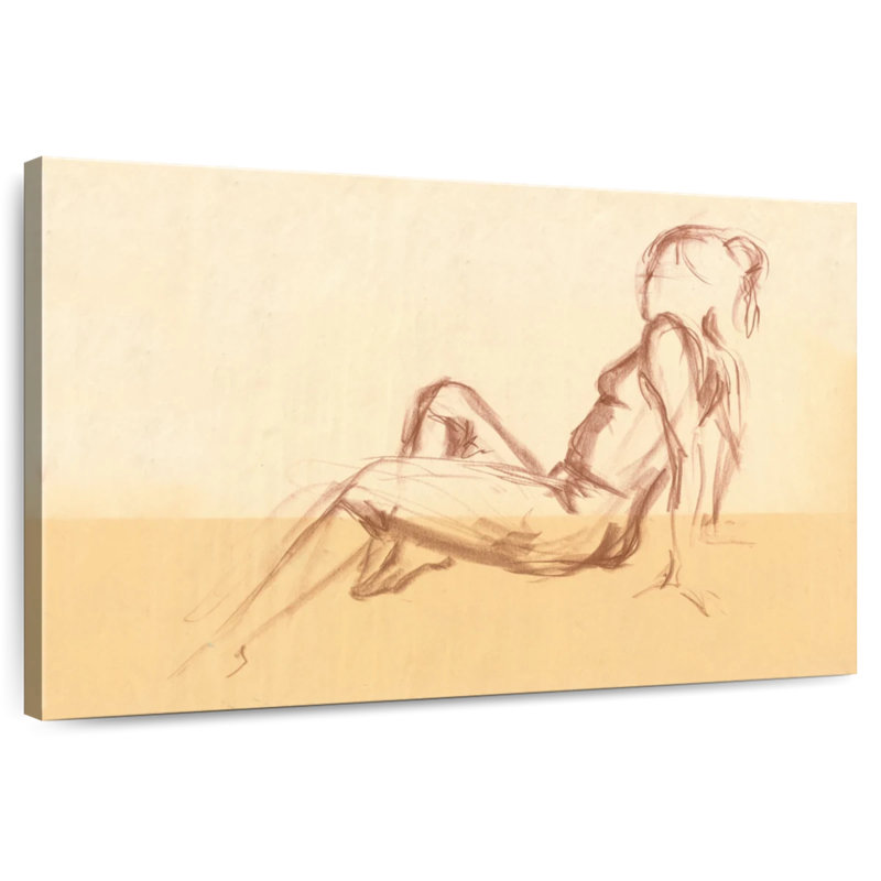 Esquisse d'étude de figure III, H 20 po x l 30 po