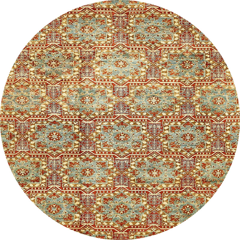 Abstract Indoor Rug, Round 7'