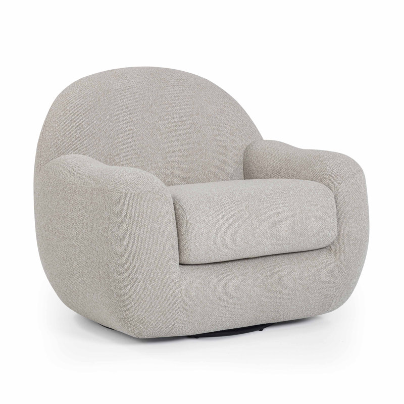 Fauteuil pivotant gris chaud Tiago