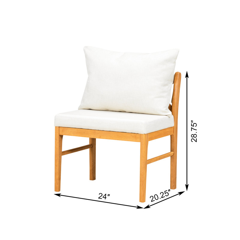 Ensemble de table de coin-repas en bois massif pour 6 personnes