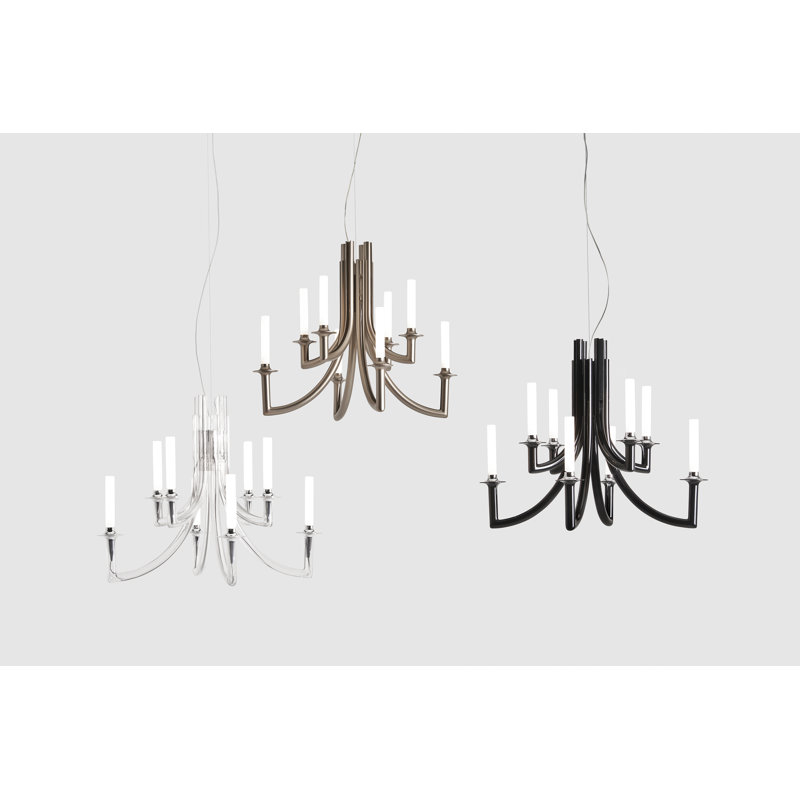 Khan 8 - Light LED Chandelier, Crystal