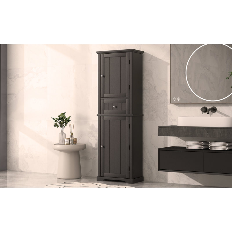 Armoire de salle de bain Ahsanul, Noir, noir, noir, noir