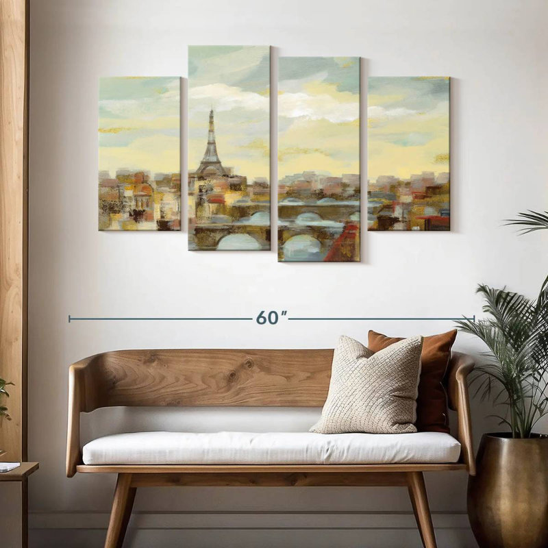 Après-midi parisien, H 32 po x l 52 po