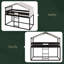 Lit simple superposé en bois avec tente-1803647747