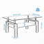 Table basse rectangulaire en verre transparent