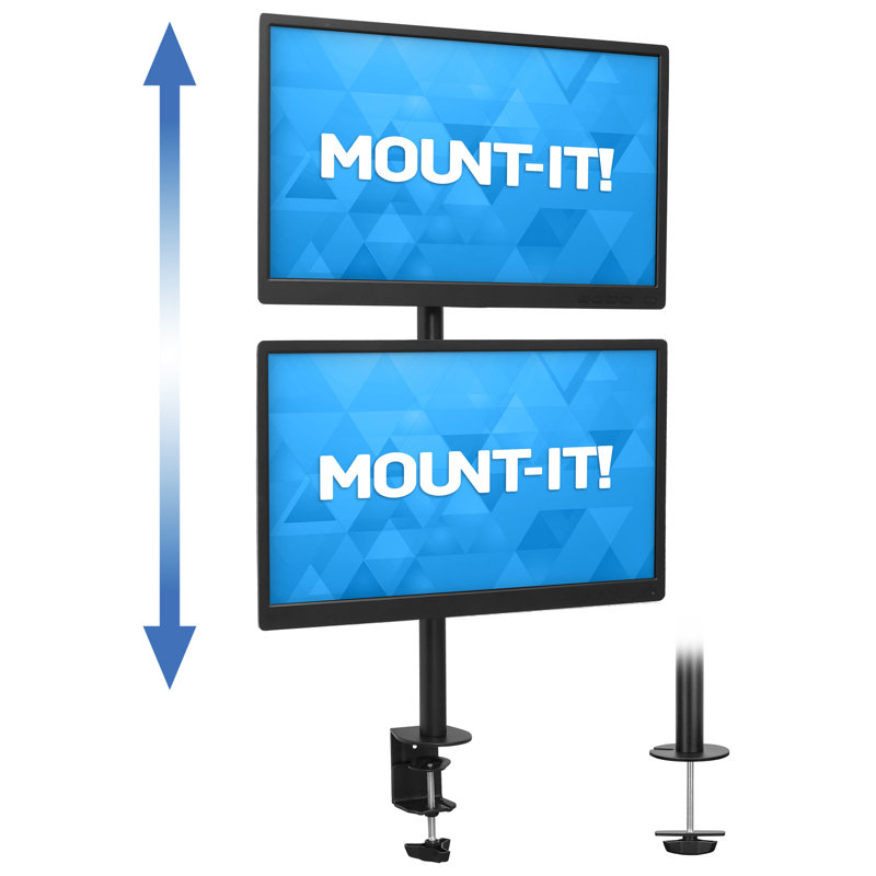 Height Adjustable 2 Screen Monitor Stand