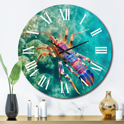 Horloge murale mauve majestueux
