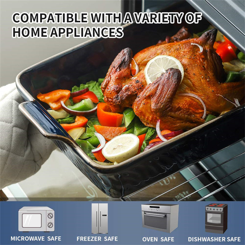 Aegean Blue Ceramic 9x13 Rectangular Baking Dish