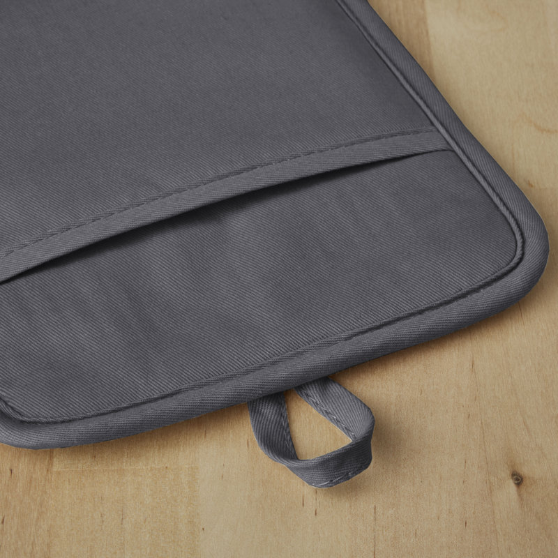 KitchenAid Ribbed Soft Silicone Potholder, Charcoal Gray