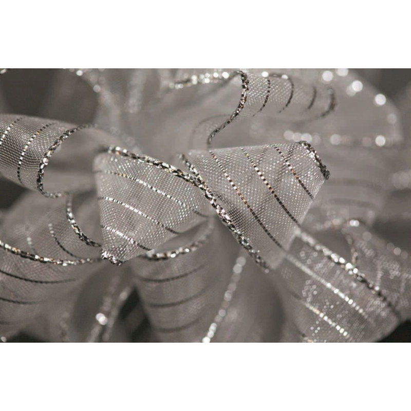 Ruban tropical tropical, H 1,5 po x l 4 po x P 4 po, Blanc / argent