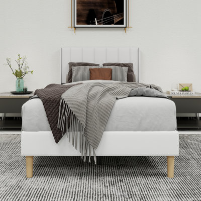 Upholstered Platform Bed With Headboard