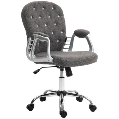 Chaise de bureau en molleton Teddy