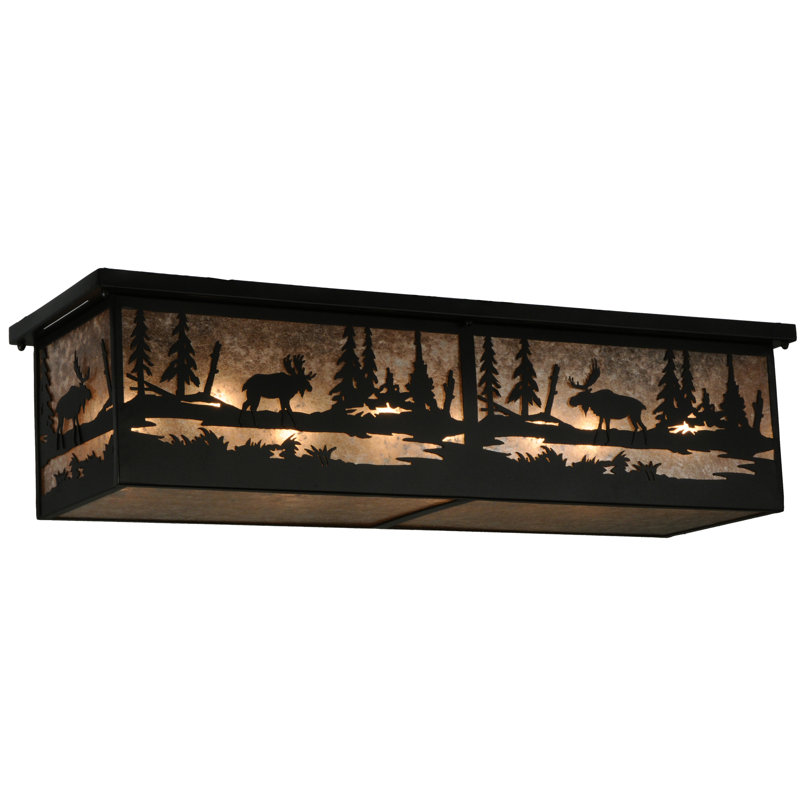 Rustic Lodge 8 - Light Flush Mount