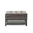 SQUARE OTTOMAN WITH STORAGE AND BOTTOM RACK