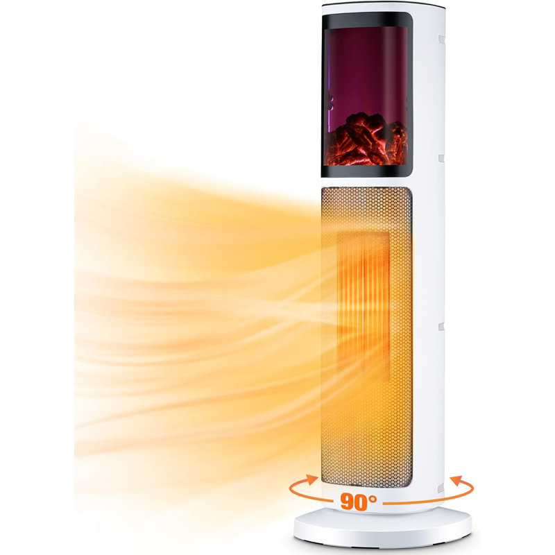 Nordic Hygge 5000 BTU Electric Tower Space Heater with Adjustable Thermostat