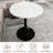 27.6-Inch Coffee Table, Mid-Century Modern Style Dining Table, Suitable For 2-4 People, Featuring A Round Marble Tabletop, For Various Settings.-132816623-132816618