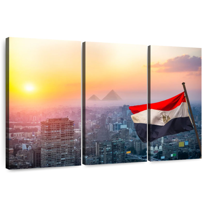 Borges Urban Egypt Flag, 24" H x 38" W