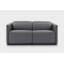 Canapé inclinable en cuir Lucia, gris