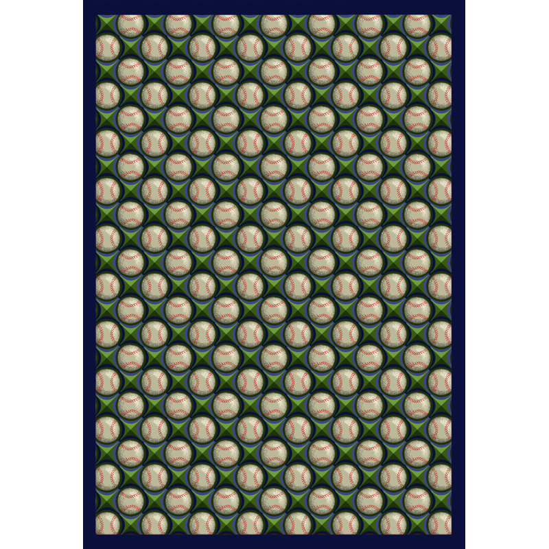 Sports Bases Loaded Area Rug, Rectangle 5'4" x 7'8"