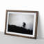 Silhouette of a Wolf in Abstract - Picture Frame Graphic Art Print-55764594-55764595