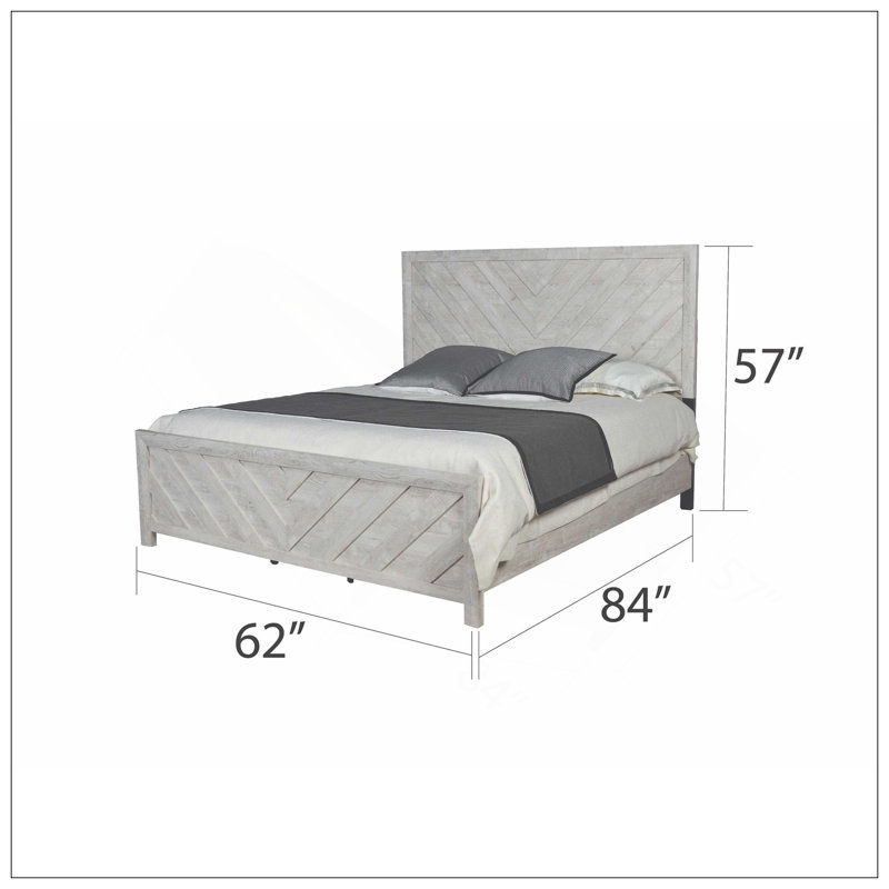 Lit de style moderne en bois naturel, Grand