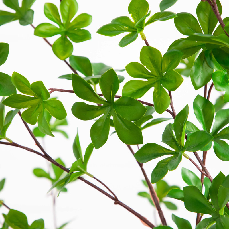 5 pi Enkianthus artificiel en pot de fleurs décoratif blanc