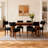Heritage Upholstered Dining Chairs,Solid Wood Side Chairs with Curved Backrest for Dining Room,Black-1636014994-1635987275