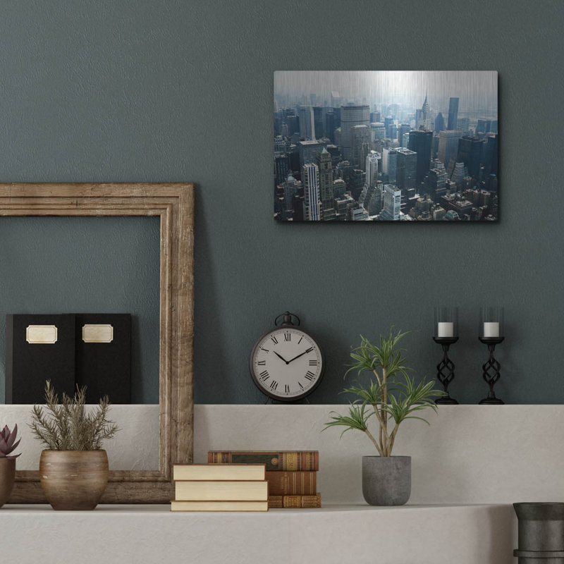 «Manhattan» par Photoinc Studio, art mural en métal, 16 po x 12 po, H 12 po x l 16 po