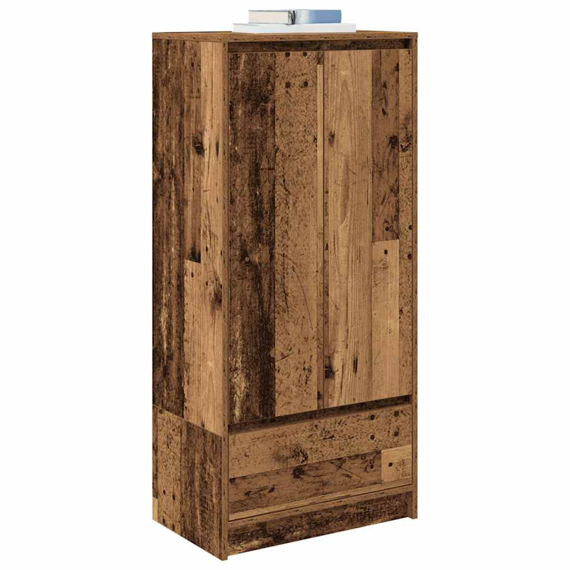 Cabinet With Drawer 55.5X34x119.5 Cm Engineered Wood, Old Wood