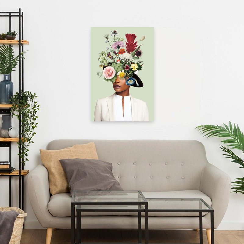 La Modiste, art mural rétro et rétro, H 24 po x l 16 po