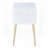 White and Gold Side Table with 2 Drawers – Tapered Gold Legs-1660947398