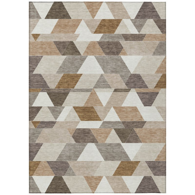 Machine Washable Indoor/Outdoor Chantille ACN2526 Geometric Rug