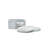 Marble Round 4 Piece Coaster Set With Holder