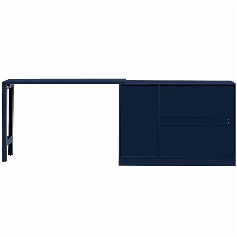 U_STYLE 89.7''Wooden Sideboard with Extendable Table,Multifunctional Storage Cabinet with 2 Doors and 3 Drawers,for Living Room,Study,Foyer and Kitchen