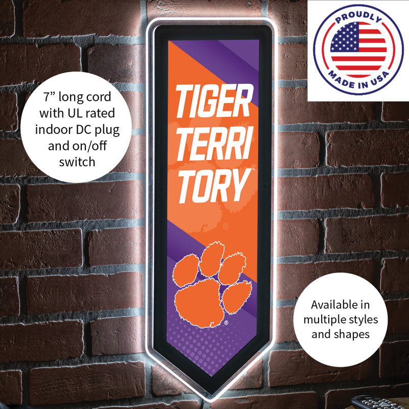 Enseigne murale NCAA Team Pennant, Université Clemson