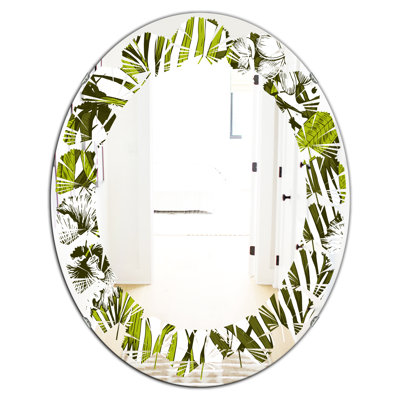 Palm Leaves I Coastal Wall Mirror