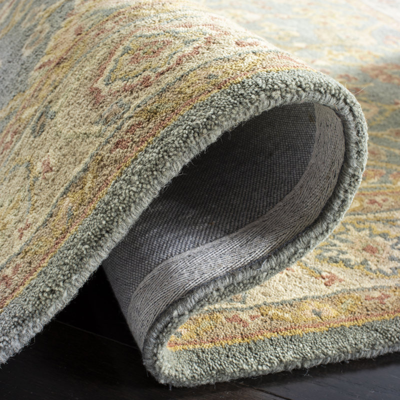 Tapis oriental en laine touffeté à la main Dunbar, Rond 3 pi 6 po