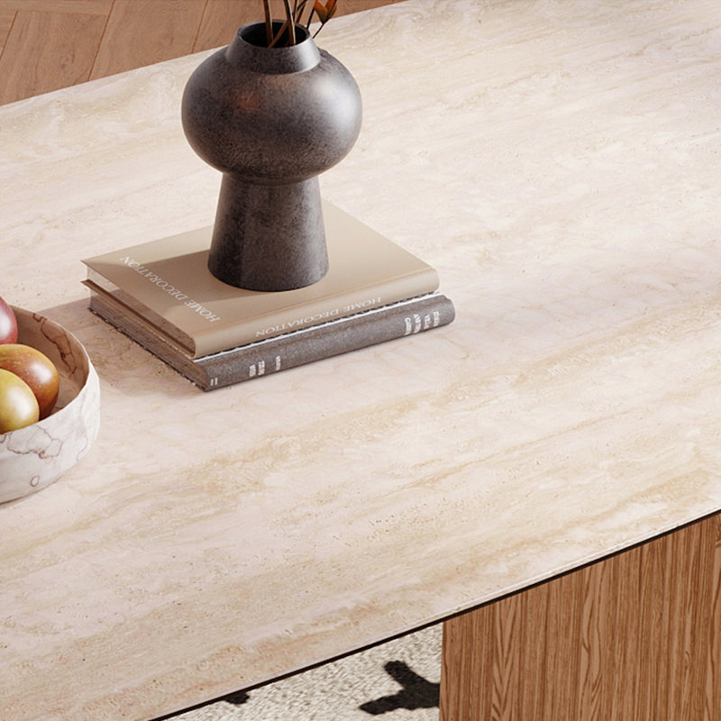 Ensemble de table de salle à manger simple de style français crème, H 29,53 po x L 78,74 po x l 35,43 po