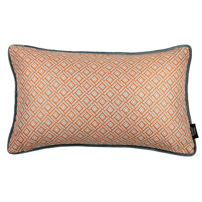 Hudepohl Geometric Rectangular Cushion, 40 x 60cm, Orange
