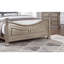 Lit de chambre à coucher, style traditionnel avec moulure argentée, cadre de lit classique