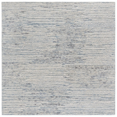 Twaina Abstract Hand Tufted Wool/Cotton Abstract Rug in Ivory/Blue