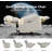 Power Zero Gravity Recliner – Genuine Leather, Adjustable Headrest, Hidden Cupholders, USB & Type-C, Creamy Grey-1323885909